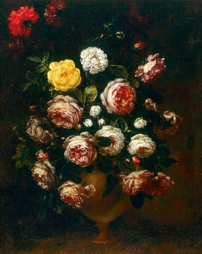 Vase of Roses by Bartolomeo Bimbi